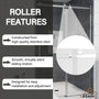 48"x76" Sleek Frameless Single Sliding Shower Door in Matte Black/Brushed Nickel/Chrome with Anti-jump Technology