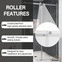 48"x76" Sleek Frameless Single Sliding Shower Door in Matte Black/Brushed Nickel/Chrome with Anti-jump Technology