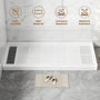 60"x30" SMC Alcove Shower Pan Base in White, Drain Included
