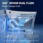 Elongated White Square-Shaped Tankless Smart Bidet Toilet