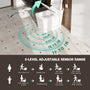 Elongated White Square-Shaped Tankless Smart Bidet Toilet
