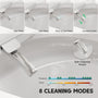 Elongated White Square-Shaped Tankless Smart Bidet Toilet
