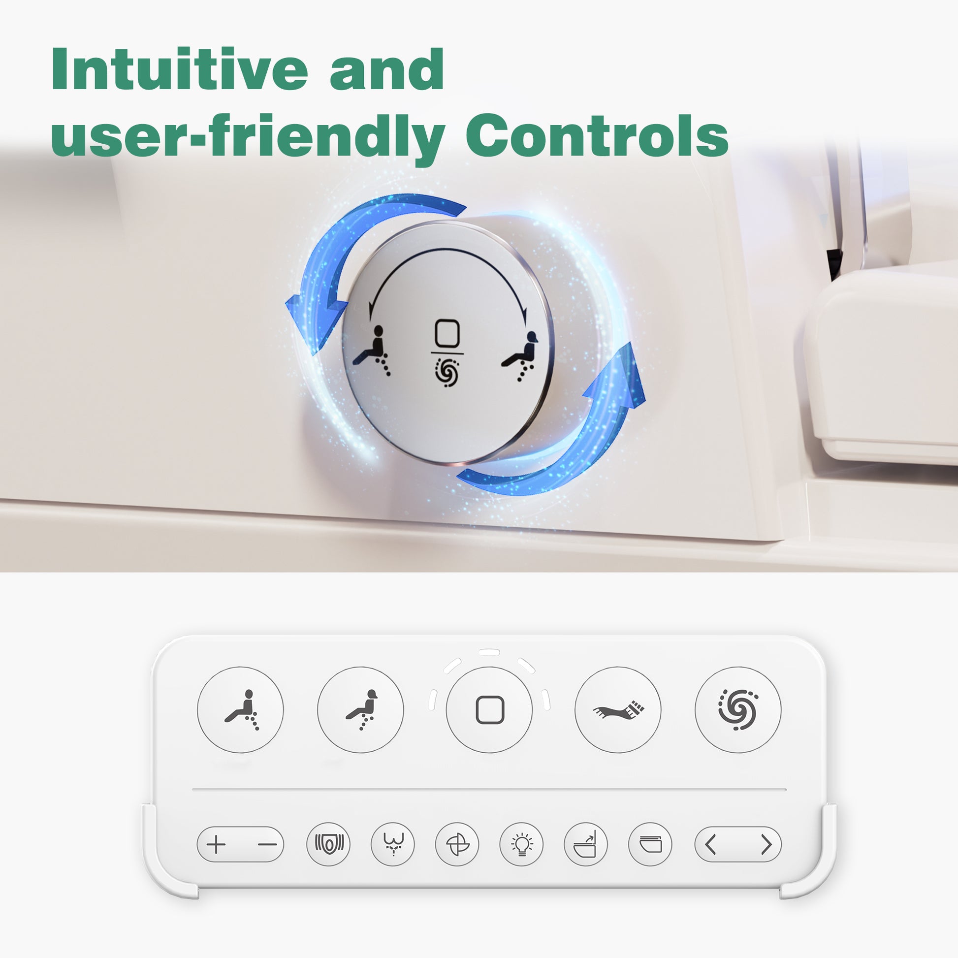 Tankless Floor Mounted Elongated White Ceramic Smart Bidet Toilet