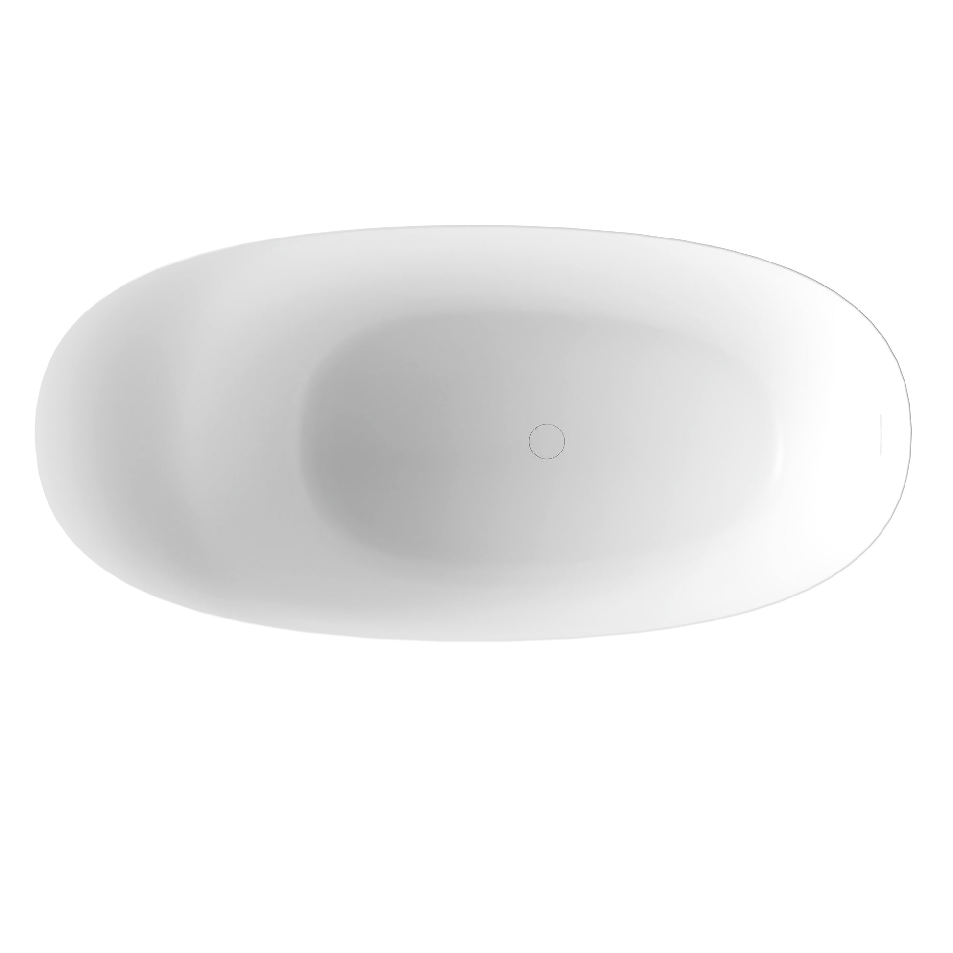 63" Wood Grain Solid Surface Freestanding Bathtub with Ergonomic Back Support - Timber