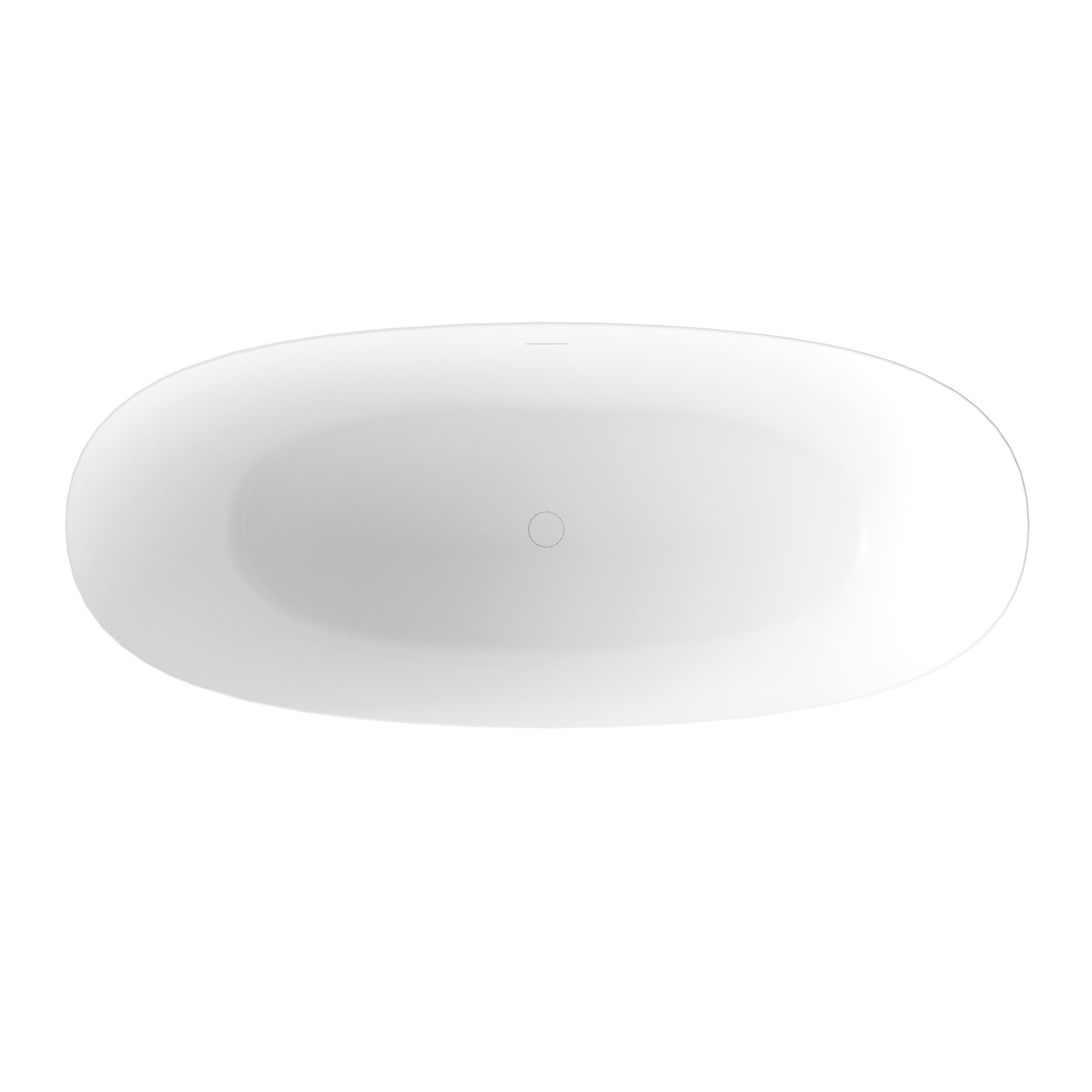 67" Crescent Solid Surface Freestanding Bathtub with Wood Grain Exterior - Timber