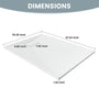 European-Style SMC Shower Base with Sleek Marble Texture in Black & White