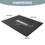 Durable SMC Composite Shower Base Pan with Center Drain in Black & White