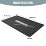 Durable SMC Composite Shower Base Pan with Center Drain in Black & White