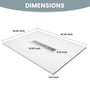 Durable SMC Composite Shower Base Pan with Center Drain in Black & White