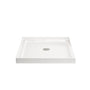36" x 36" White Acrylic Shower Base with Center Drain, Non-Slip Single Threshold Design