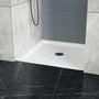 36" x 36" White Acrylic Shower Base with Center Drain, Non-Slip Single Threshold Design