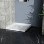 36" x 36" White Acrylic Shower Base with Center Drain, Non-Slip Single Threshold Design