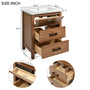 24'' Freestanding Bathroom Vanity with Ceramic Basin Sink and 3 Drawers