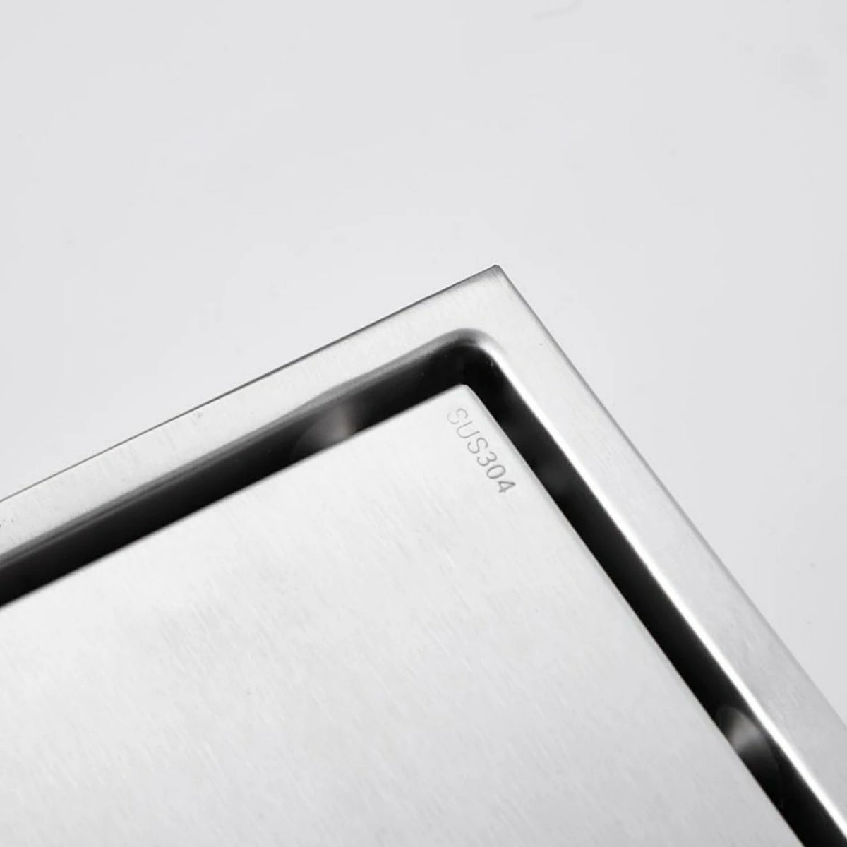 6 Inch Square Stainless Steel Shower Drain with Reversible Tile Insert Cover