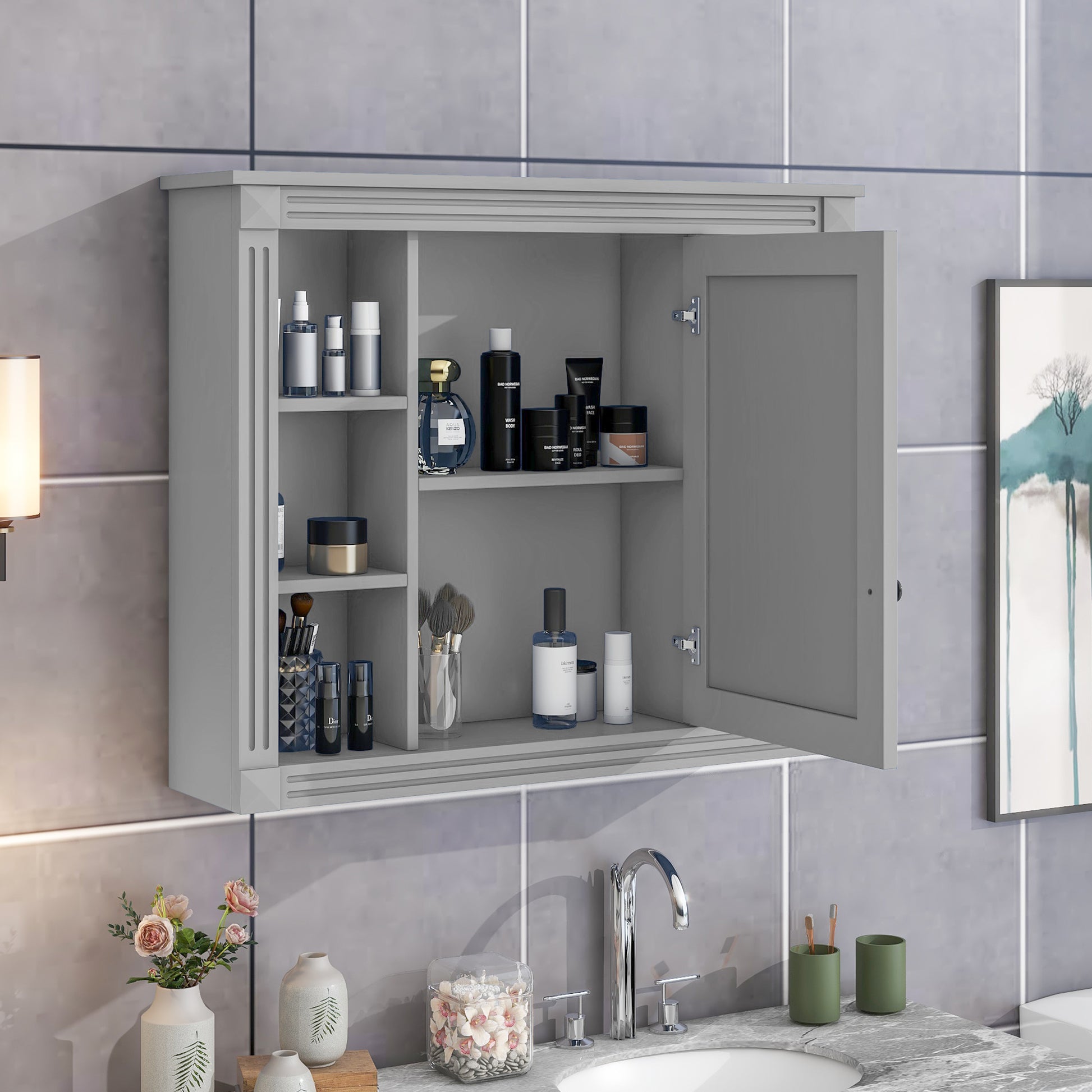 36'' Single Sink Freestanding Bathroom Vanity with 2 Soft Closing Doors and 2 Drawers
