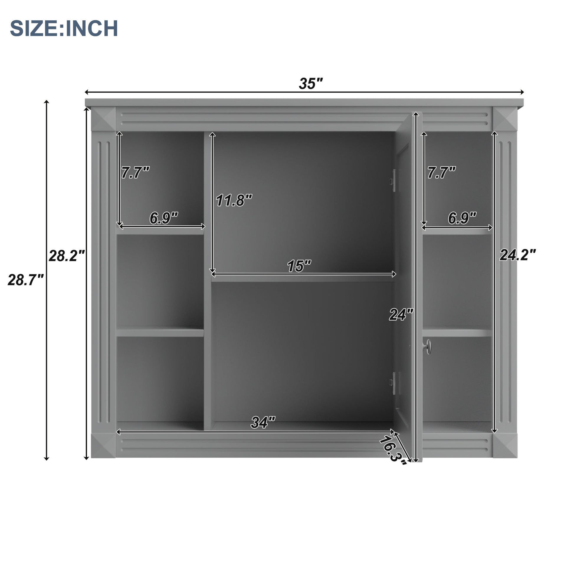 36'' Single Sink Freestanding Bathroom Vanity with 2 Soft Closing Doors and 2 Drawers