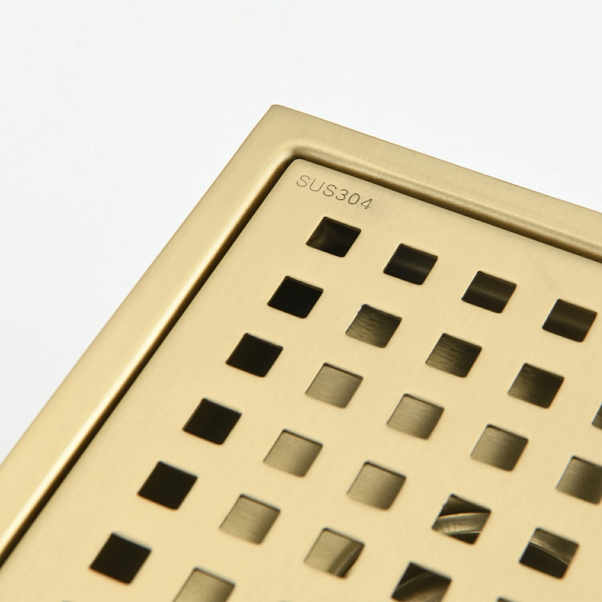 Square Stainless Steel Shower Drain Cover with Grid Design