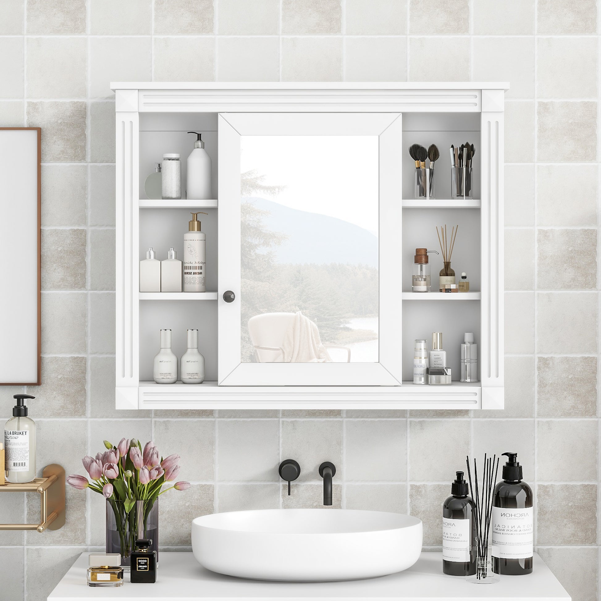 36'' Single Sink Freestanding Bathroom Vanity with 2 Soft Closing Doors and 2 Drawers