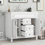 36'' Single Sink Freestanding Bathroom Vanity with 2 Soft Closing Doors and 2 Drawers