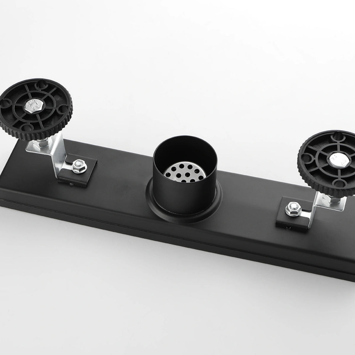 Linear Shower Drain with Reversible Tile Insert Cover Hair Strainer and Leveling Feet