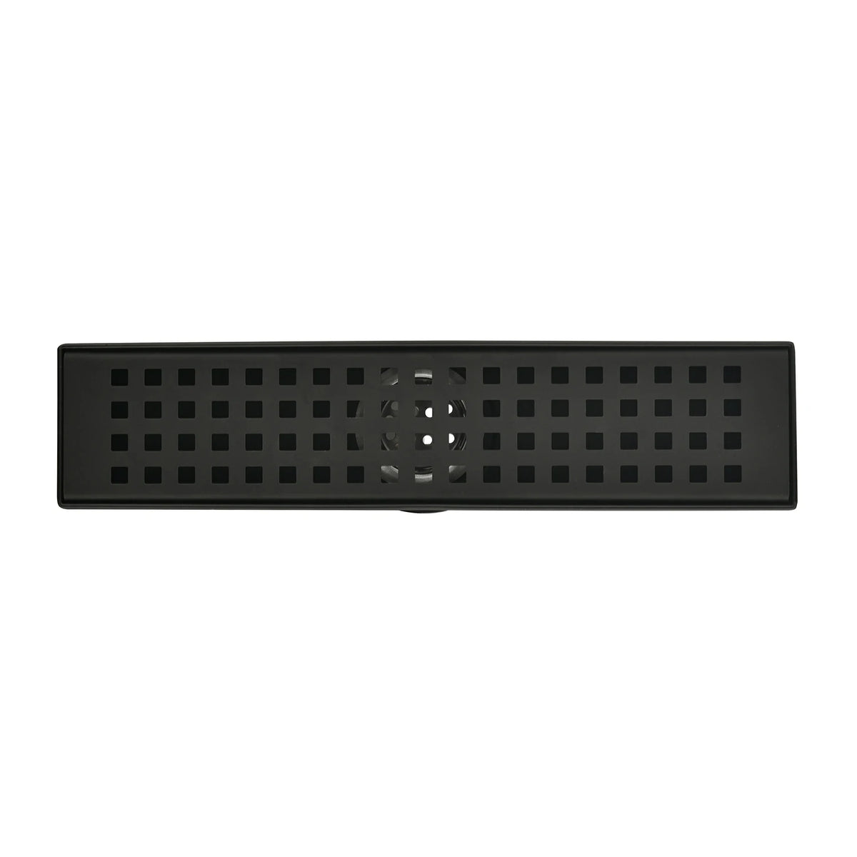 Linear Shower Drain with Removable Patterned Grate Cover Hair Strainer and Leveling Feet