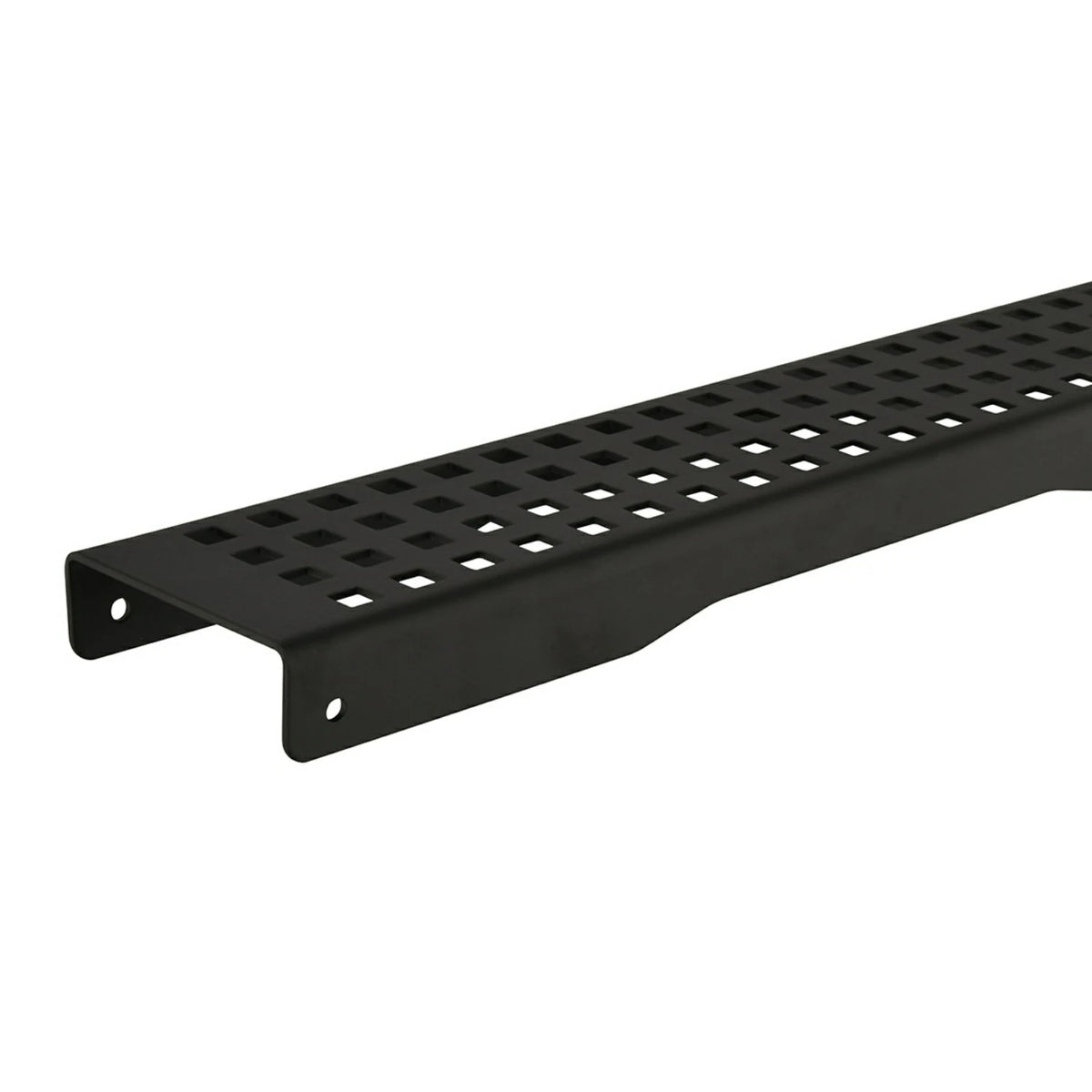 Linear Shower Drain with Removable Patterned Grate Cover Hair Strainer and Leveling Feet
