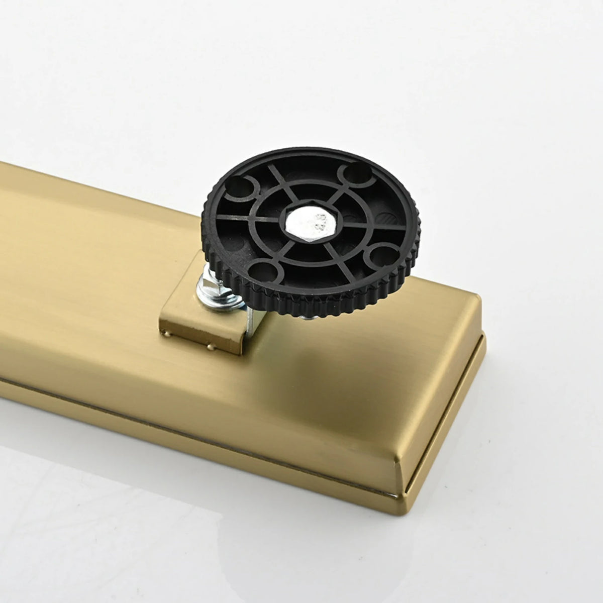 Linear Shower Drain with Removable Patterned Grate Cover Hair Strainer and Leveling Feet
