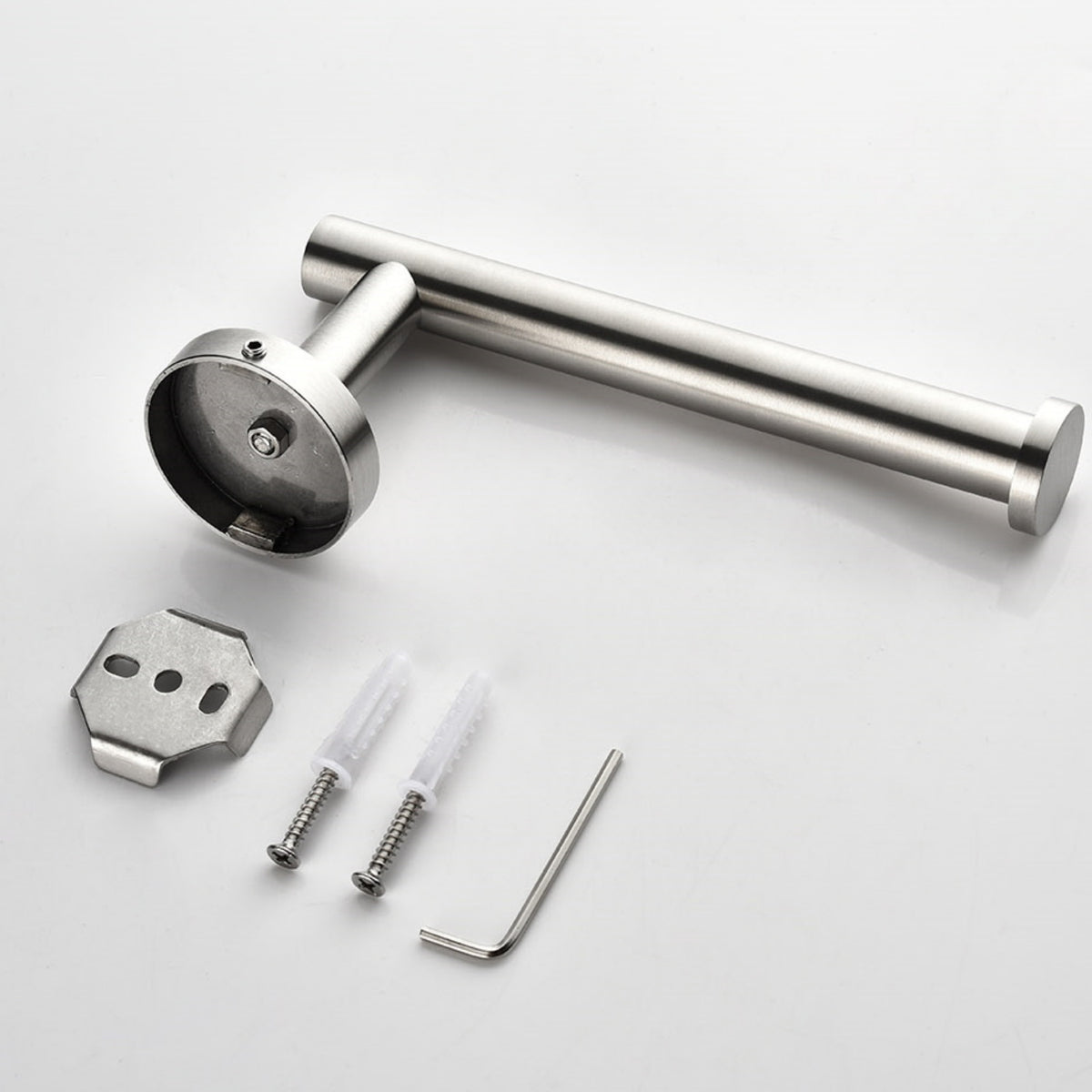 3-Piece Bathroom Hardware Accessories Set with Towel Bar Toilet Paper Holder & Robe Hook