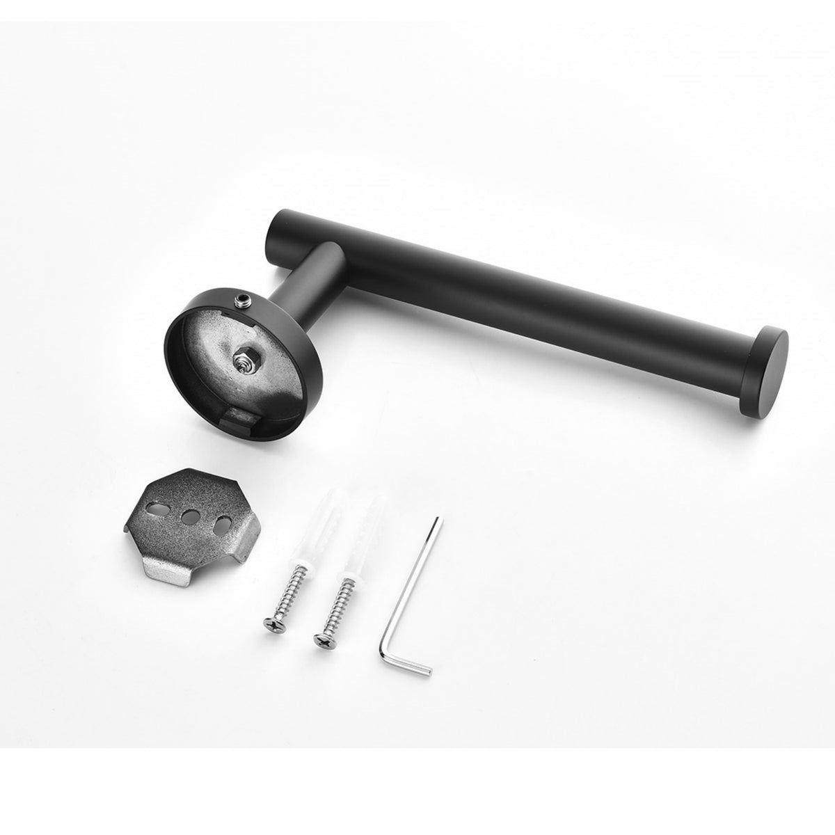 3-Piece Bathroom Hardware Accessories Set with Towel Bar Toilet Paper Holder & Robe Hook