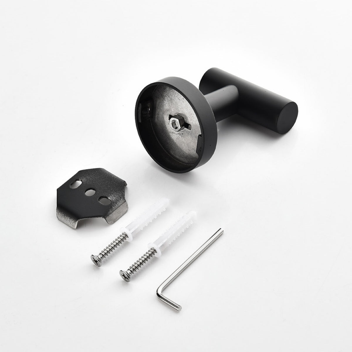 3-Piece Bathroom Hardware Accessories Set with Towel Bar Toilet Paper Holder & Robe Hook