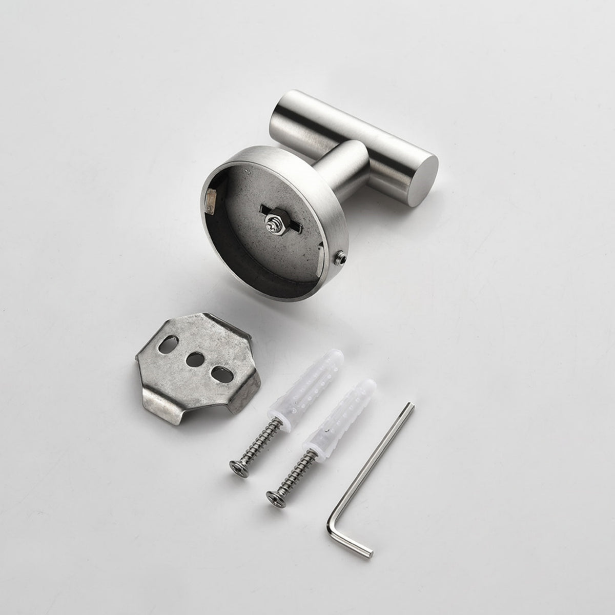 3-Piece Bathroom Hardware Accessories Set with Towel Bar Toilet Paper Holder & Robe Hook