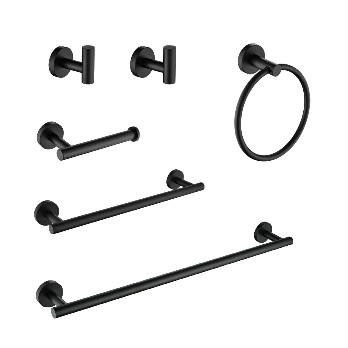 6 Piece / 9 Piece Stainless Steel Bathroom Towel Rack Set Wall Mount