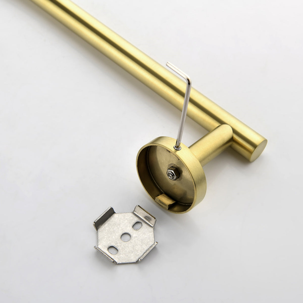 3-Piece Bathroom Hardware Accessories Set with Towel Bar Toilet Paper Holder & Robe Hook