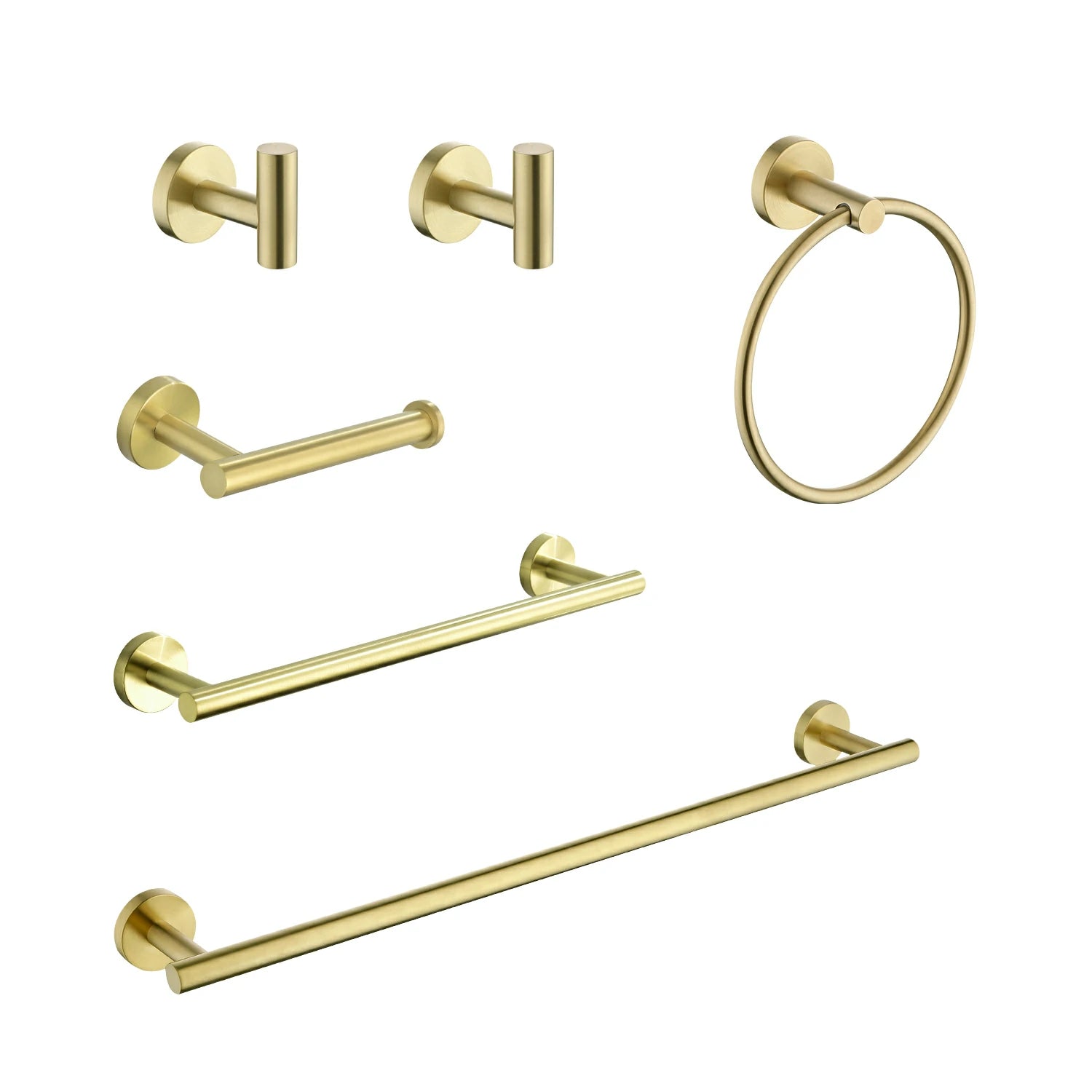6 Piece / 9 Piece Stainless Steel Bathroom Towel Rack Set Wall Mount