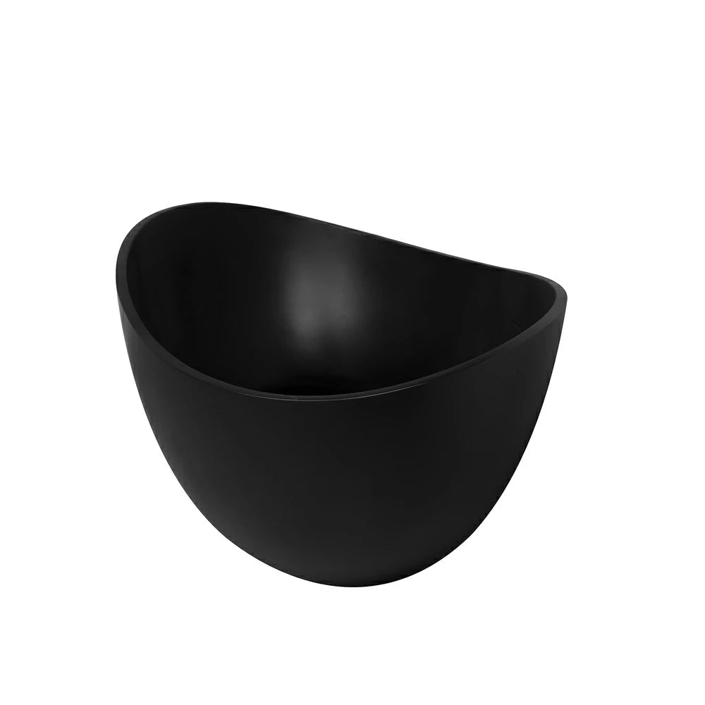 71" Matte White Solid Surface Freestanding Soaking Bathtub