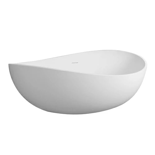 59 Inch Freestanding Solid Surface Soaking Bathtub for Bathroom