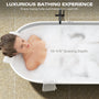 59"/63"/69" Modern Stone Resin Freestanding Soaking Tub with Spa-Level Comfort