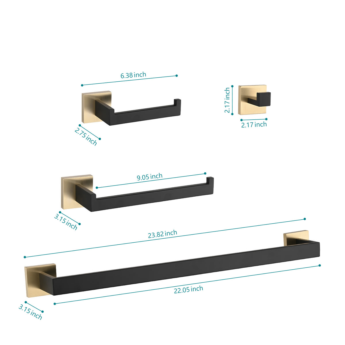 4 Piece / 5 Piece Bathroom Hardware Set