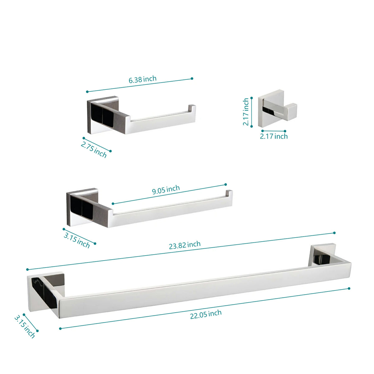 4 Piece / 5 Piece Bathroom Hardware Set