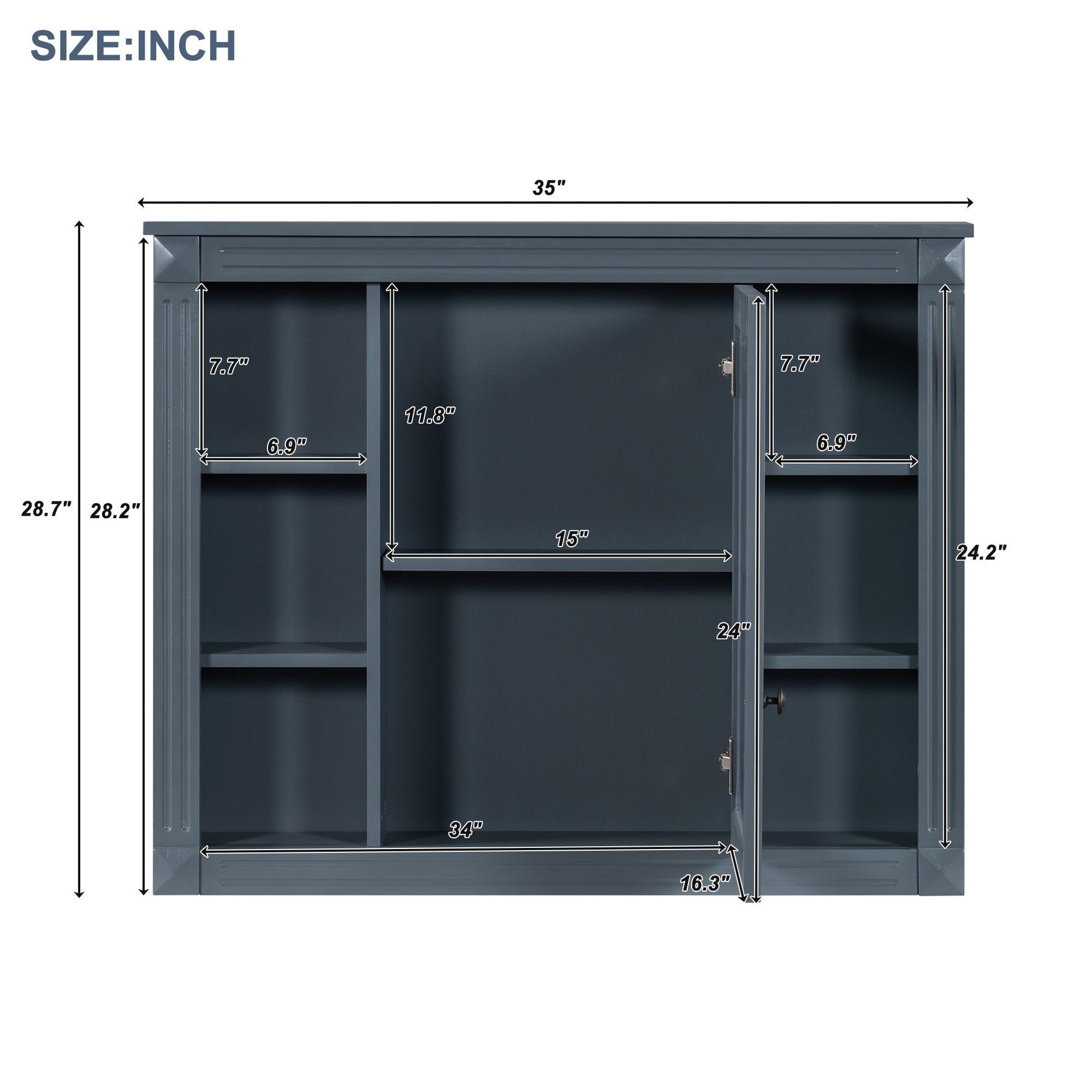 36'' Single Sink Freestanding Bathroom Vanity with 2 Soft Closing Doors and 2 Drawers
