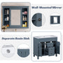 36'' Single Sink Freestanding Bathroom Vanity with 2 Soft Closing Doors and 2 Drawers