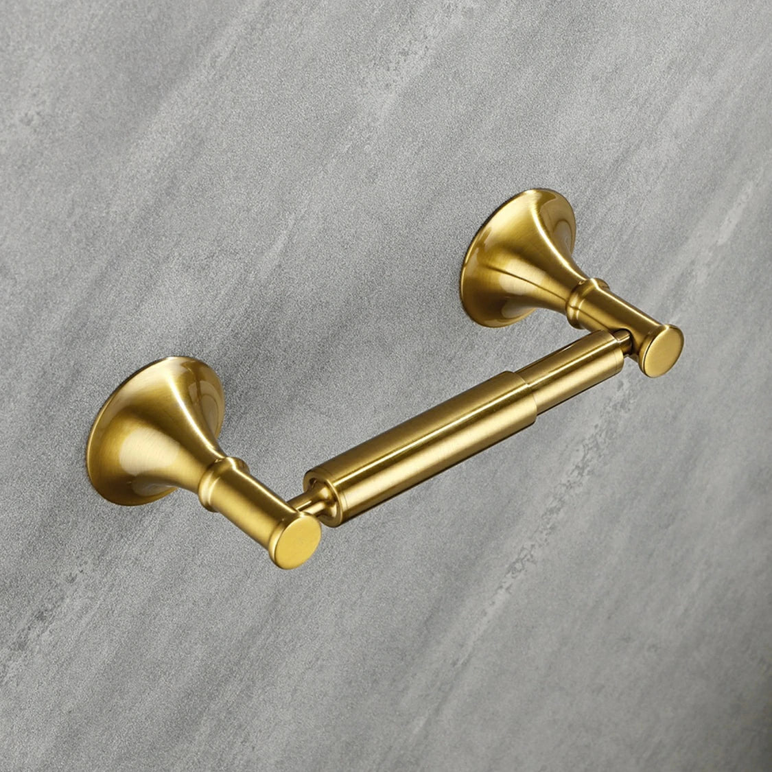 6 Piece Brass Bathroom Towel Rack Set Wall Mount