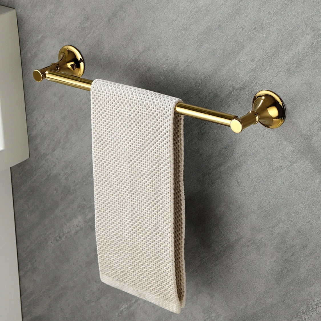 6 Piece Brass Bathroom Towel Rack Set Wall Mount