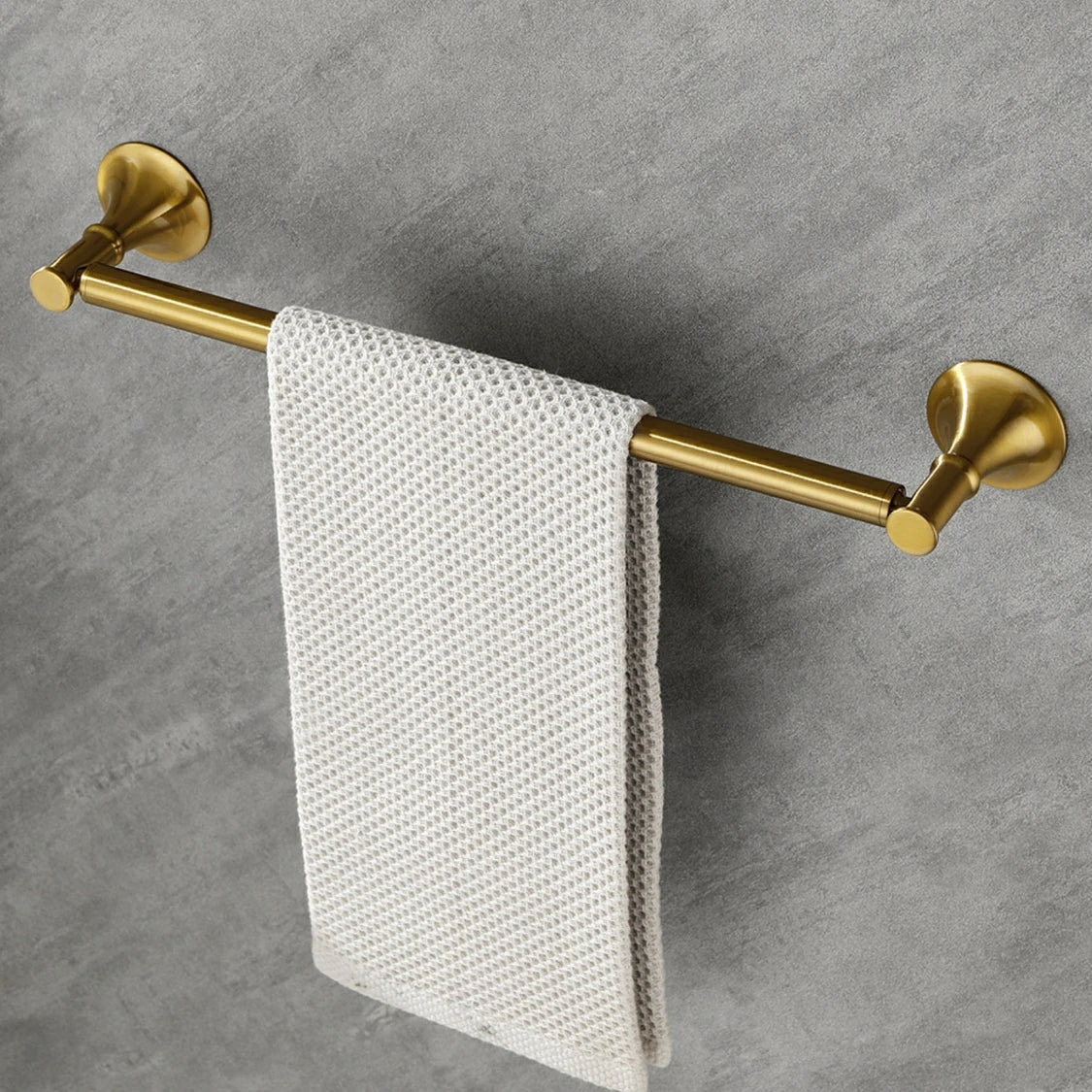 6 Piece Brass Bathroom Towel Rack Set Wall Mount