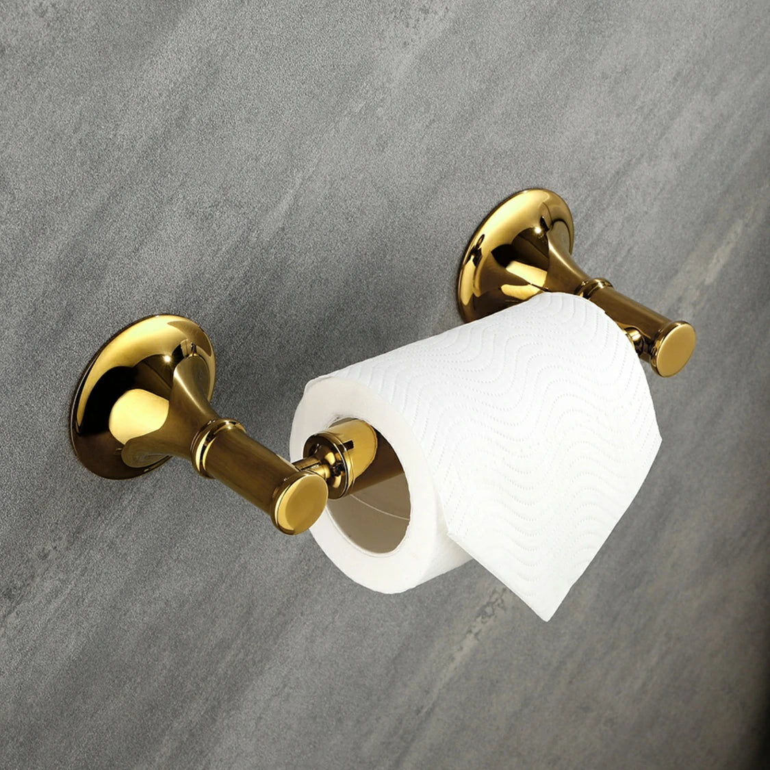 6 Piece Brass Bathroom Towel Rack Set Wall Mount