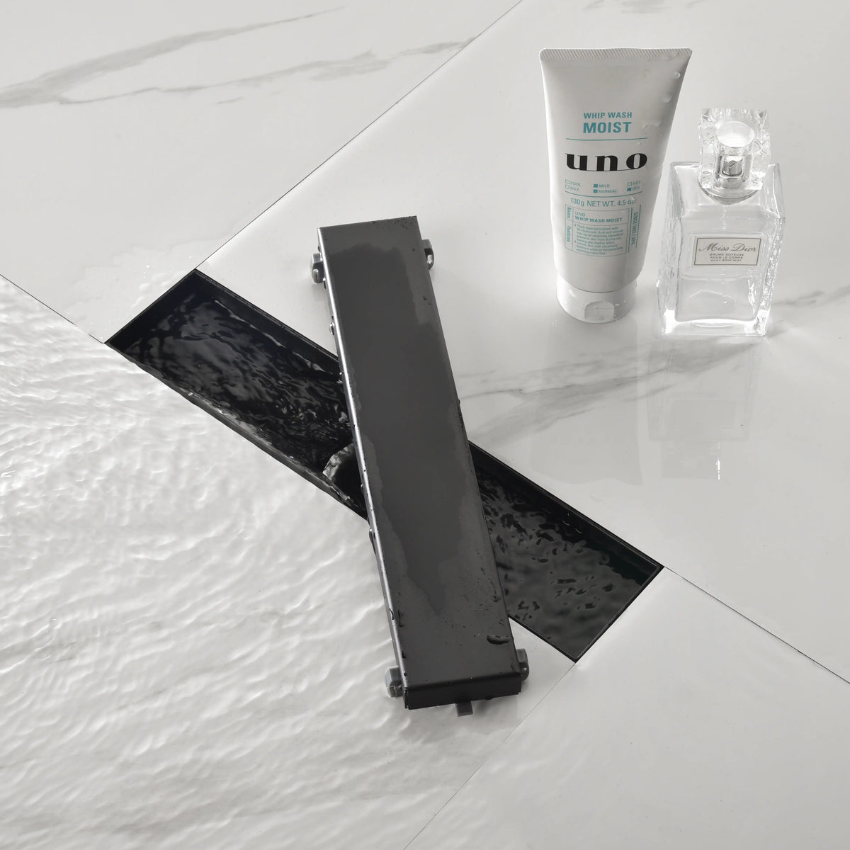 12 Inch Linear Shower Drain in 304 Stainless Steel with Removable Cover