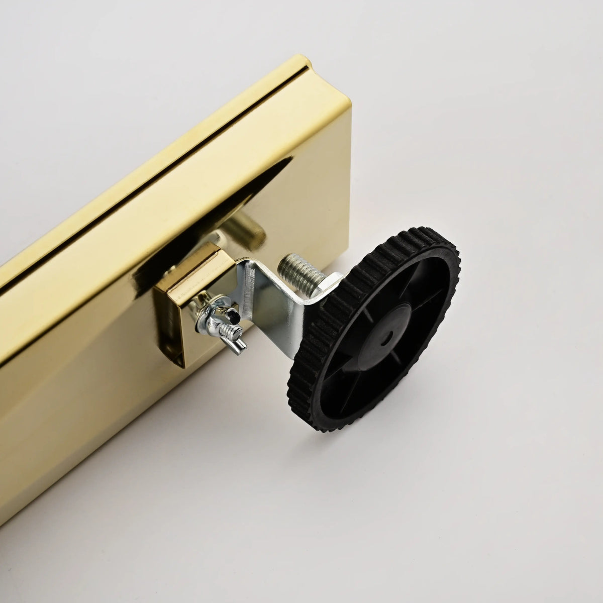 24 Inch Linear Shower Drain in 304 Stainless Steel with Removable Patterned Grate Hair Strainer and Leveling Feet