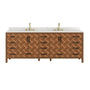 84" Freestanding Bathroom Vanity with Double Sink and Engineering Stone Top