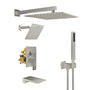12" 4-Function Dual Shower Head System with Tub Spout