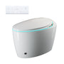 Egg-Shaped Smart Toilet with Automatic Lid, Heated Seat & Bidet Wash, Black & Pink